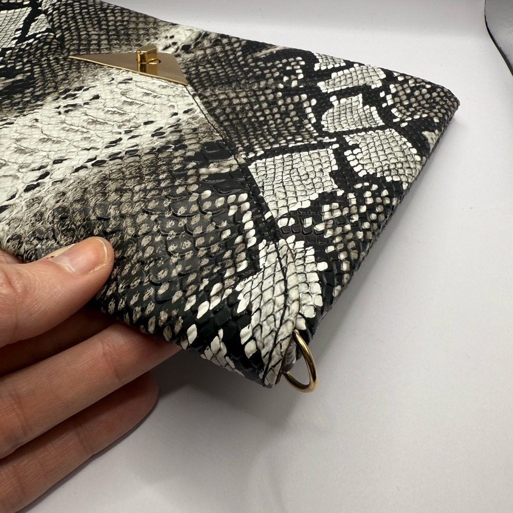 Faux Snakeskin Envelope Clutch - Picture 3 of 5